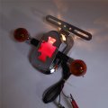 Hongk- Motorcycle Chrome Amber Metal Cross Tail Light Brake Turn Signal Compatiable With Big Twin Fl Bike P N Xh3118b-c-01-cd