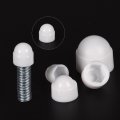 Uxcell Plastic Dome Bolt Nut Protection Cap Covers M4 7mm Hex Screw Cover White 100pcs