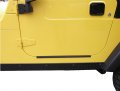 Hooke Road Tj Door Sill Entry Guard Scuff Plate In Black For Jeep Wrangler 1997-2006