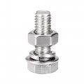 Uxcell M8 X 25mm Hex Head Screws Bolts Nuts Flat Lock Washers Kits 304 Stainless Steel Fully Thread Hexagon 10 Sets