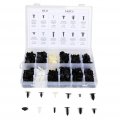 Aintier 340 Pcs Car Retainer Clips Plastic Fasteners Kit Fender Rivets Kits Auto Push Pin Black Blue