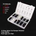 Aintier 340 Pcs Car Retainer Clips Plastic Fasteners Kit Fender Rivets Kits Auto Push Pin Black Blue