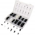 Aintier 340 Pcs Car Retainer Clips Plastic Fasteners Kit Fender Rivets Kits Auto Push Pin Black Blue