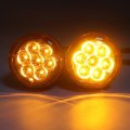 Httmt- Rear Amber Running Brake Turn Signal Glossy Black Indicator Light Compatible With H-d Xl 883 1200 92-17 P N