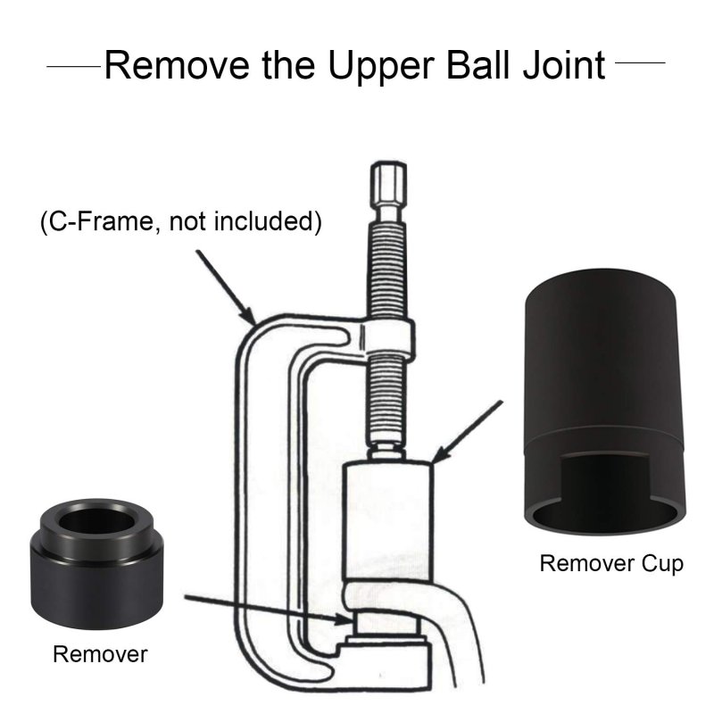 Ball Joint Service Adapter Kit For Jeep Wagoneer Cherokee Comanche Wrangler Renegade Grand And Dodge Ram 1 2 Ton 4wd 4 Piece