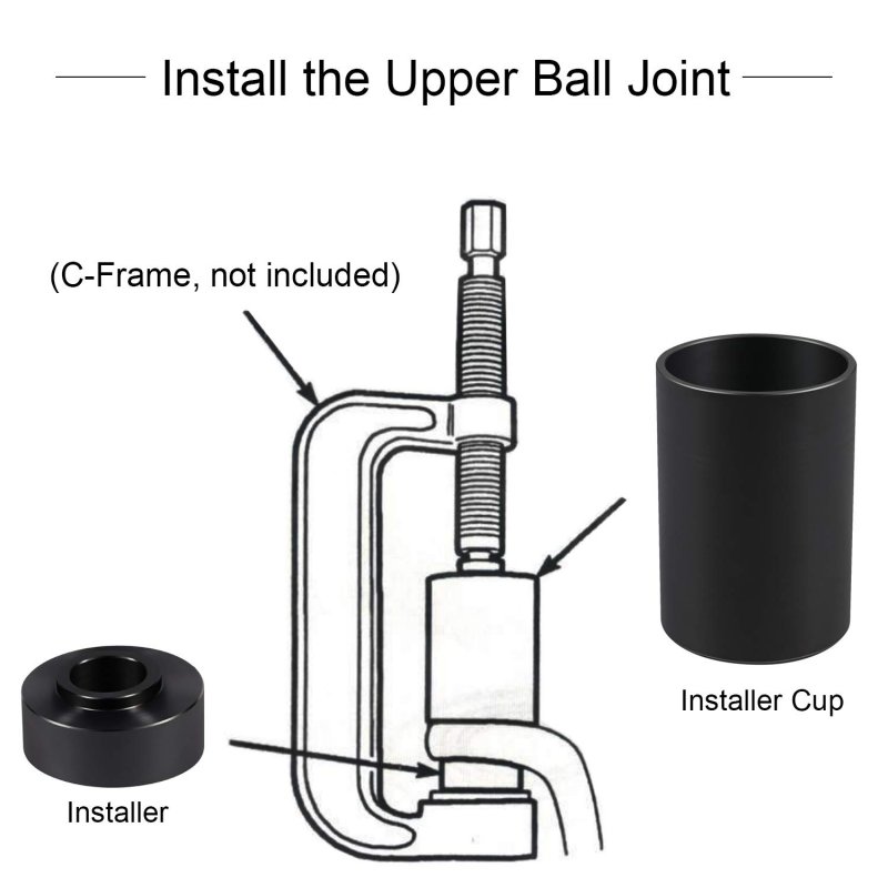 Ball Joint Service Adapter Kit For Jeep Wagoneer Cherokee Comanche Wrangler Renegade Grand And Dodge Ram 1 2 Ton 4wd 4 Piece
