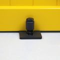 Winsoon Sliding Barn Door Guide Wall Mount Adjustable Double Roller Hardware For Bottom Black With Screws1 Set 