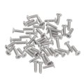 M1 6-0 35 X 5mm 50pcs Flat Round Head Screws 304 Stainless Steel Phillips Drive Machine Hardware Fastener For Furniture 