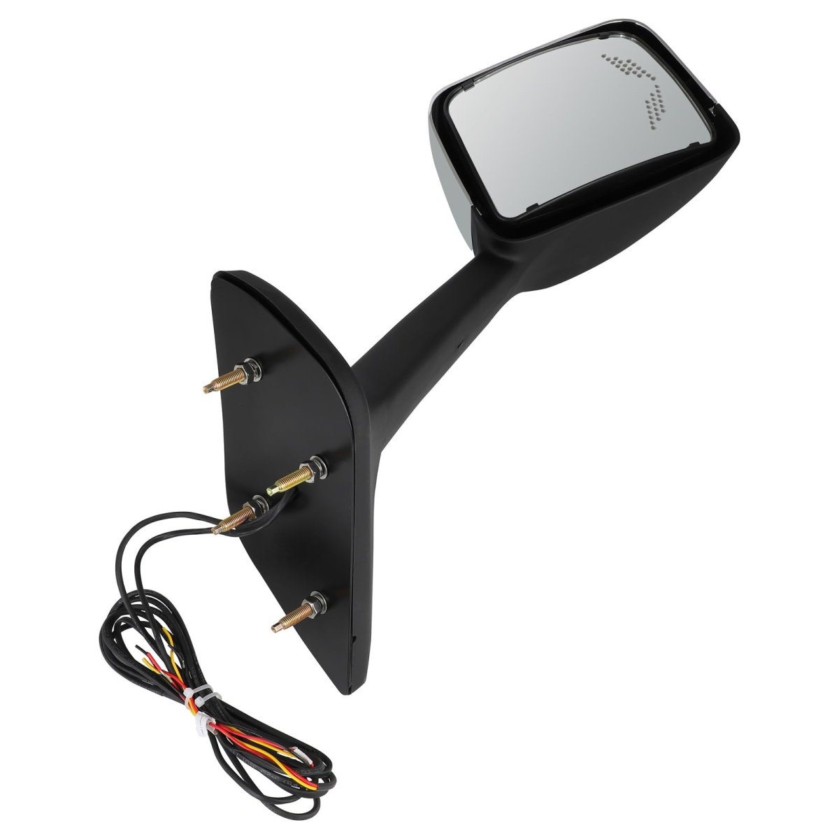 A Pc Right Side Small Mirror Truck Hood Fit For International Lt 625 Mirrors With Manual Control Turn Signal Light With Chrome