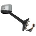 A Pc Right Side Small Mirror Truck Hood Fit For International Lt 625 Mirrors With Manual Control Turn Signal Light With Chrome