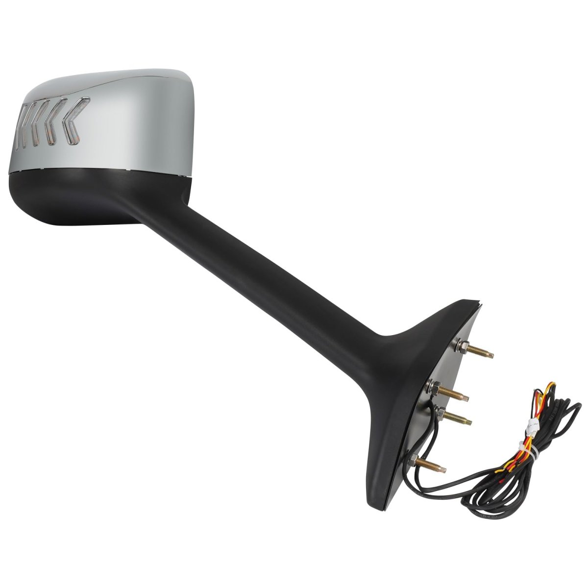 A Pc Right Side Small Mirror Truck Hood Fit For International Lt 625 Mirrors With Manual Control Turn Signal Light With Chrome