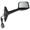 A Pc Right Side Small Mirror Truck Hood Fit For International Lt 625 Mirrors With Manual Control Turn Signal Light With Chrome