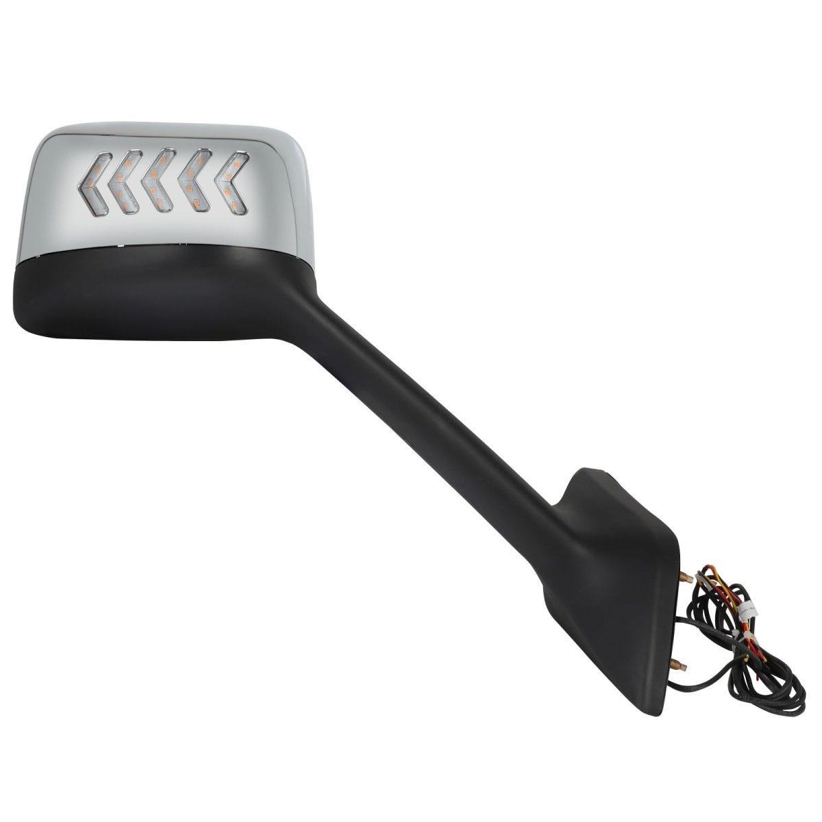 A Pc Right Side Small Mirror Truck Hood Fit For International Lt 625 Mirrors With Manual Control Turn Signal Light With Chrome
