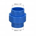 Uxcell 50mm X Pvc Pipe Fitting Union Solvent Socket Quick Connector Blue