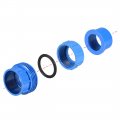 Uxcell 50mm X Pvc Pipe Fitting Union Solvent Socket Quick Connector Blue