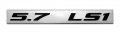 Erpart 5 7 Ls1 Black On Silver Highly Polished Real Aluminum Emblem