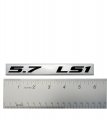 Erpart 5 7 Ls1 Black On Silver Highly Polished Real Aluminum Emblem