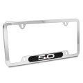 Ford Mustang 5 0 Real Carbon Fiber Nameplate Chrome Stainless Steel License Plate Frame Universal Fit For Car 12 In X 6 