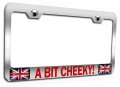 A Bit Cheeky British England Ch Steel Auto Suv License Plate Frame Tag Holder 