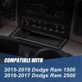 Auto Dynasty Factory Style Full Length Front Center Console Mat Compatible With Dodge Ram 1500 2500 15-19 Matte Black