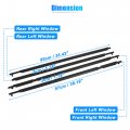 X Autohaux 4pcs Weatherstrip Window Trim Seal Belt Car Outside For Toyota Rav4 2009-2012 75710-0r020 75720-0r020 75730-0r020