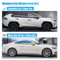 X Autohaux 4pcs Weatherstrip Window Trim Seal Belt Car Outside For Toyota Rav4 2009-2012 75710-0r020 75720-0r020 75730-0r020