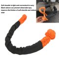 Soft Shackle 2pcs Synthetic 21 Tons Breaking Strength Flexible Lightweight Rope For Truck Suvs Offroad Vehicle