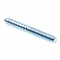 Hanger Bolts 1 4 In 20 X 2 Plain Steel Zinc Exterior Finish 10 Pack 