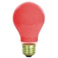 Sunlite 60a R 6pk Incandescent Red A19 60w Light Bulbs With Medium E26 Base 6 Pack 