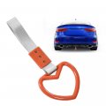 Jdm Tsurikawa Ring Heart Subway Train Bus Car Handle Hand Straps Drift Charm Rear Bumper Warning Orange 