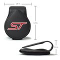 Ford St Logo Black Faux Leather Magnetic Sunglass Holder Car Sun Visor Mount Clip Officially Licensed 2 5 In X 3 38