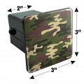 Green Camouflage Tow Trailer Hitch Cover Plug Insert