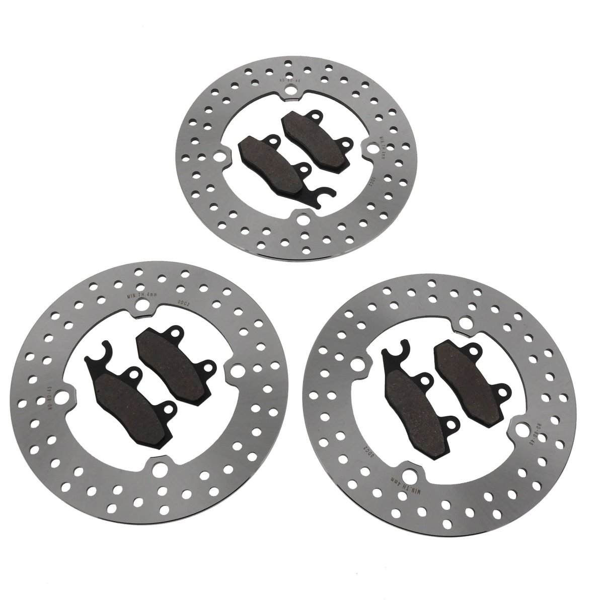 Front And Rear Brake Rotors Pads For Can-am Commander 800r Std 2011 2012 2014 2015 2016 Stainless Steel Semi Metallic Compound