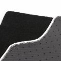 Ikon Motorsports Floor Mats For 2021-2023 Volkswagen Id 4 4dr Black W White Border Nylon Oe Fitment Style Front Rear Anti-slip