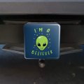I M A Believer Alien Funny Humor Tow Trailer Hitch Cover Plug Insert