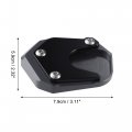 Uxcell 1 Set Aluminum Alloy Motorcycle Kickstand Plate Pad For Honda Cb125r 2018-2021 Extension Foot Support With Wrench Gray