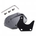 Uxcell 1 Set Aluminum Alloy Motorcycle Kickstand Plate Pad For Honda Cb125r 2018-2021 Extension Foot Support With Wrench Gray