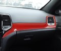 Yoctm 7-pack Red Carbon Fiber Look Dashboard Panel Trim Door Handle Cover For Jeep Grand Cherokee 2014 2015 2016 2017 2018 2019