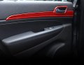 Yoctm 7-pack Red Carbon Fiber Look Dashboard Panel Trim Door Handle Cover For Jeep Grand Cherokee 2014 2015 2016 2017 2018 2019