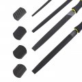 19pcs Needle Files Tool Set Metal Rasp File Professional Engineer Mixed Kit Non-slip Rubber Grips For Polishing Leather Wood