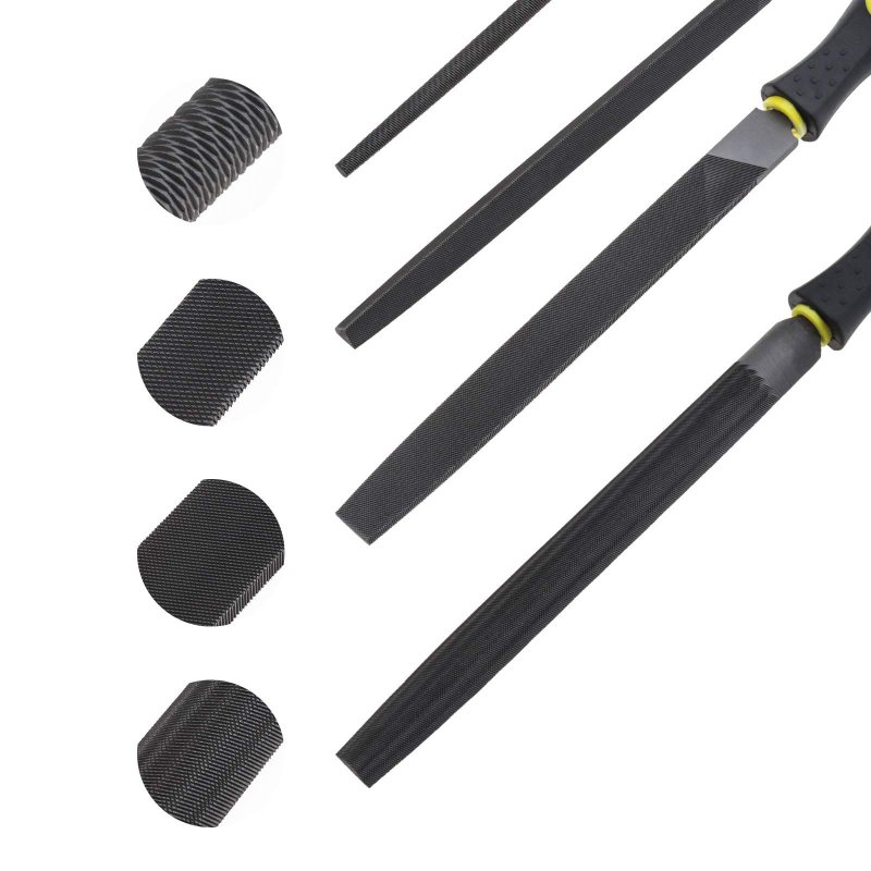 19pcs Needle Files Tool Set Metal Rasp File Professional Engineer Mixed Kit Non-slip Rubber Grips For Polishing Leather Wood