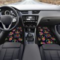 Foruidea Rainbow Peace Love Sign Gesture Front Rear Car Floor Matss Auto 4-pcs Full Set Car Carpet Universal Fit For Suvs