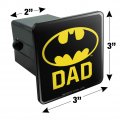 Batman Bat Dad Shield Logo Tow Trailer Hitch Cover Plug Insert