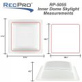Recpro Rv Skylight Inner Dome With Clear Window 14 X Universal