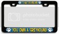 Greyhound Dogs Pets 3d Metal License Plate Frame It Is Hard To Be Humble When You Own A Universal Fit For Auto Suv And Truck 12 