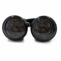 Httmt- Front Smoke Running Brake Turn Signal Indicator Light Compatible With H-d Xl 883 1200 92-17 P N Mt224-018f-gbk Sk