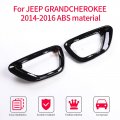 Jho Car Front Fog Lights Cover Trim Lamp Frame Replace For Jeep Grand Cherokee 2014-2016 2015 Limited Accessories Black