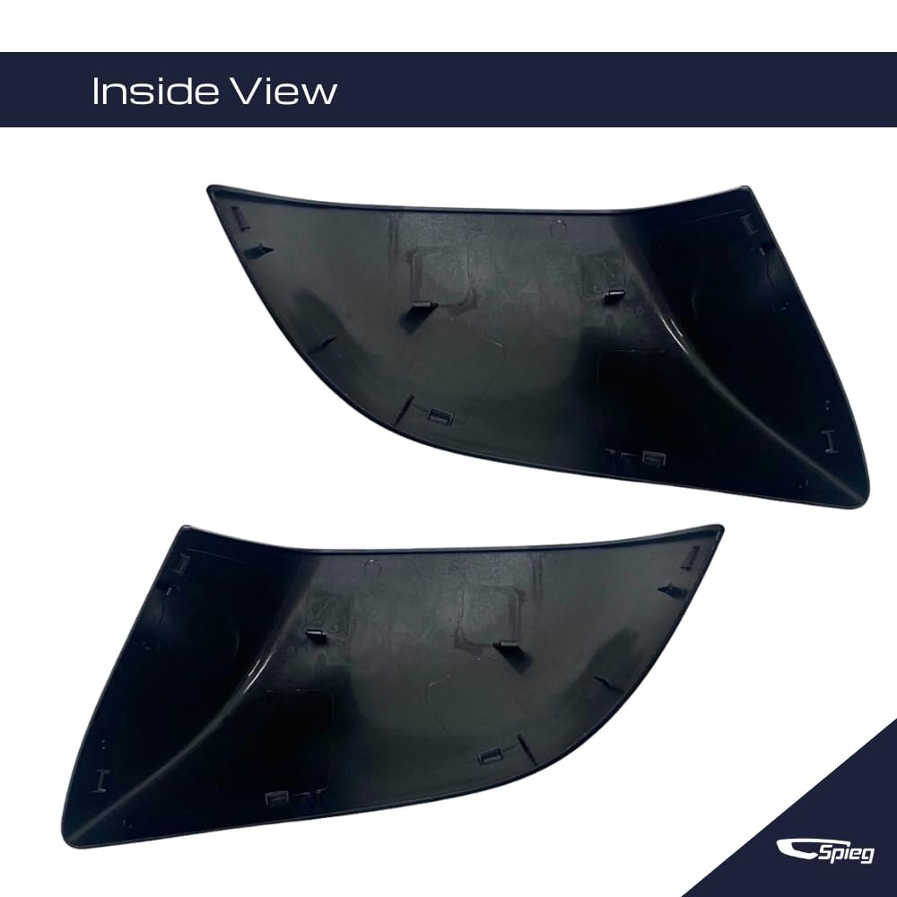 Spieg Side Mirror Cover Set For 2017-2024 Tesla Model 3 Pair Housing Painted Solid Black Cap Replacement Oe 1092290-01-d And