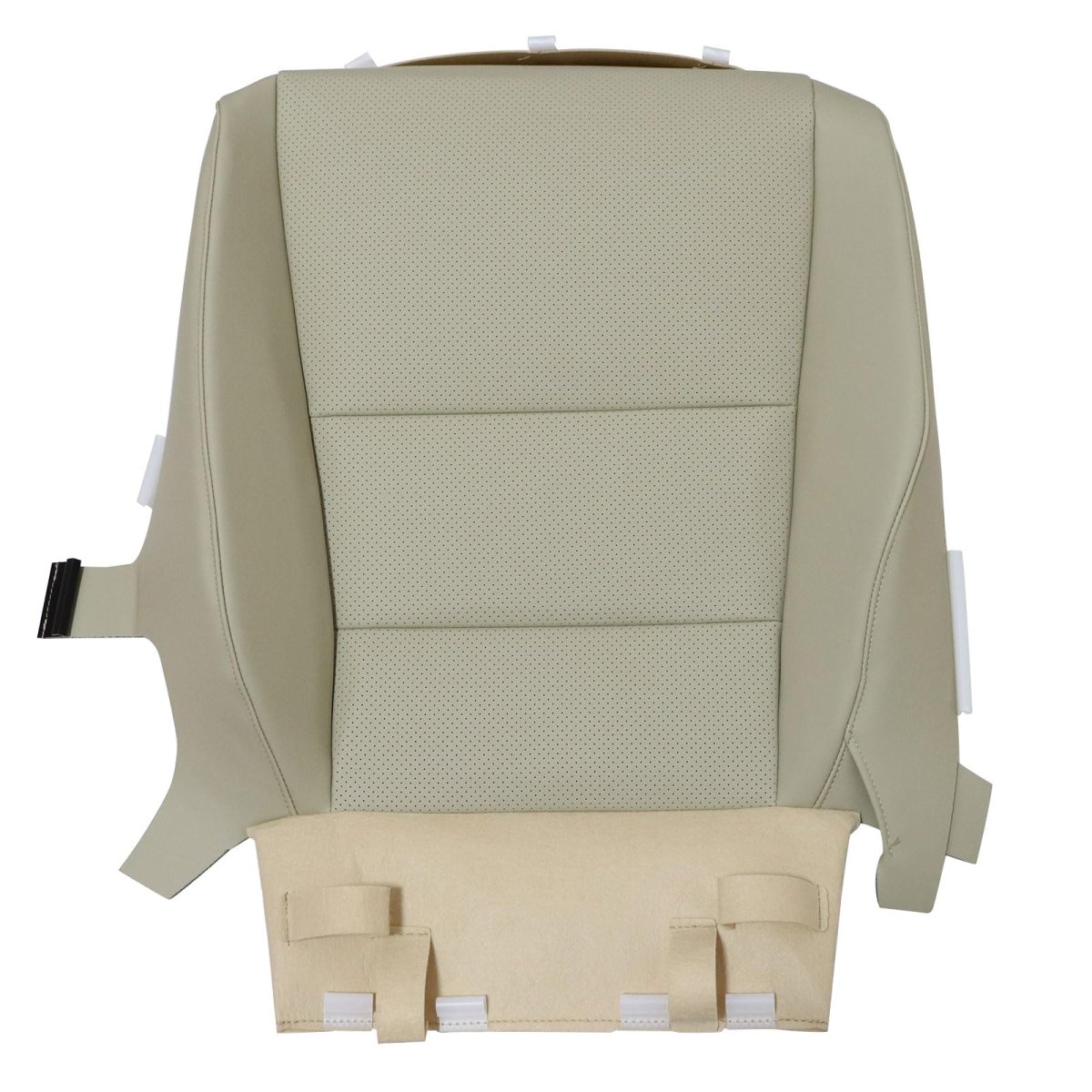 Driver Side Bottom Perforated Leather Replacement Seat Cover Tan For Acura Tsx 2009 2010 2011 2012 2013 2014 Fits Power And