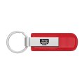 Jeep Grill Red Pu Leather Strap Silver Metal Bar Key Chain Official Licensed